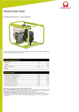 Бензинови генератори PRAMAC Lifter PX 3250
