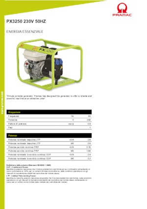 Бензинови генератори PRAMAC Lifter PX 3250