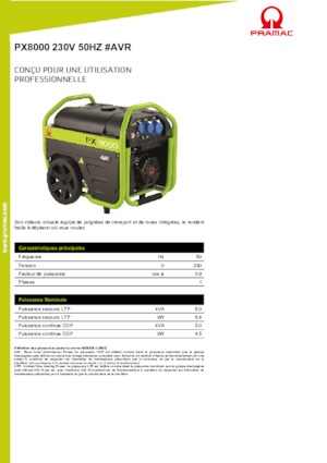 Бензинови генератори PRAMAC Lifter PX 8000