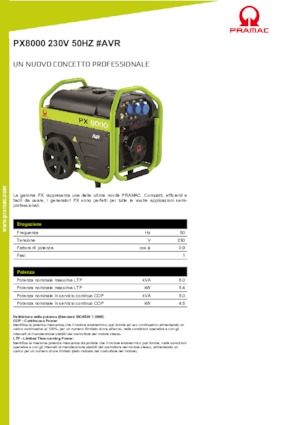 Бензинови генератори PRAMAC Lifter PX 8000
