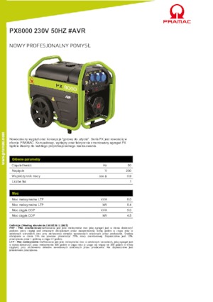 Бензинови генератори PRAMAC Lifter PX 8000