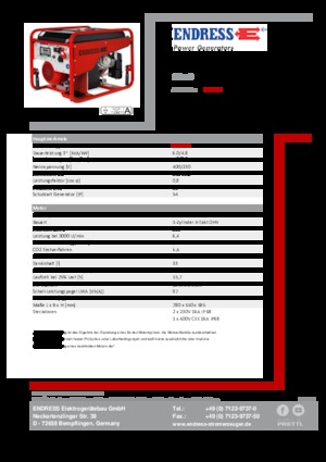 Бензинови генератори Endress SEA 6