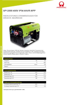 Бензинови генератори PRAMAC Lifter SP 12000