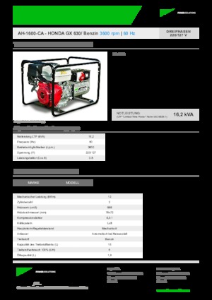 Бензинови генератори INMESOL AH 1600-CA