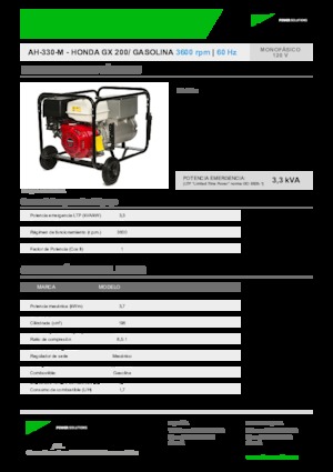 Бензинови генератори INMESOL AH 330-M