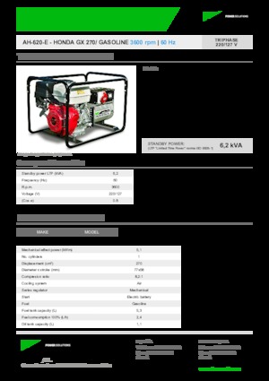Бензинови генератори INMESOL AH 620-E