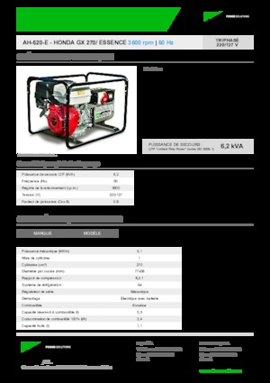 Бензинови генератори INMESOL AH 620-E