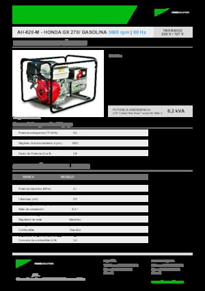 Бензинови генератори INMESOL AH 620-M
