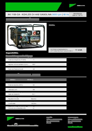 Бензинови генератори INMESOL AK 1100-CA