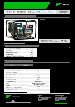 Бензинови генератори INMESOL AK 1100-CA