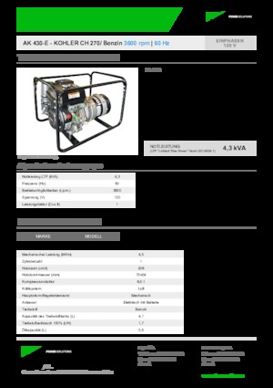 Бензинови генератори INMESOL AK 430-E