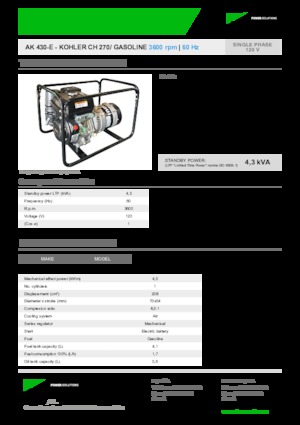 Бензинови генератори INMESOL AK 430-E