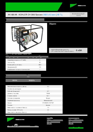 Бензинови генератори INMESOL AK 600-M