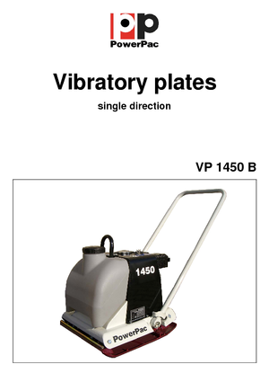 Виброплочи с преден ход PowerPac VP 1450B/500