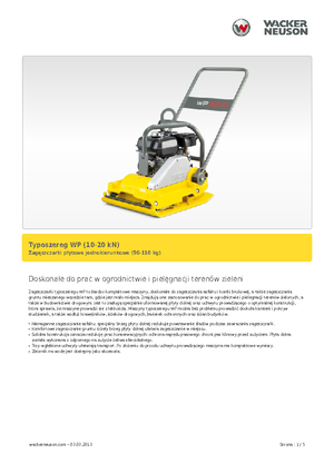 Виброплочи с преден ход Wacker Neuson WP 1030 A