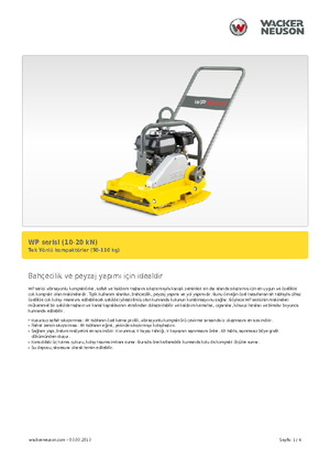 Виброплочи с преден ход Wacker Neuson WP 1030 A