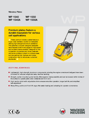 Виброплочи с преден ход Wacker WP 1540 AW