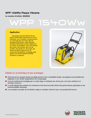 Виброплочи с преден ход Wacker Neuson WPP 1540 Ww