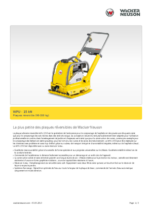 Виброплочи с преден ход Wacker Neuson WPU 1550 A