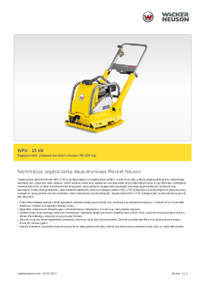 Виброплочи с преден ход Wacker Neuson WPU 1550 A
