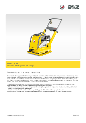 Виброплочи с преден ход Wacker Neuson WPU 1550 A