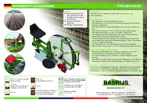 Разсадо-посадъчна машина Basrijs Deepplantelement solid and rubber disc 100 cm