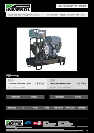 Дизелови генератори INMESOL AAD-014