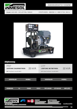 Дизелови генератори INMESOL AAD-022