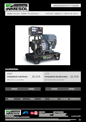 Дизелови генератори INMESOL AAD-022