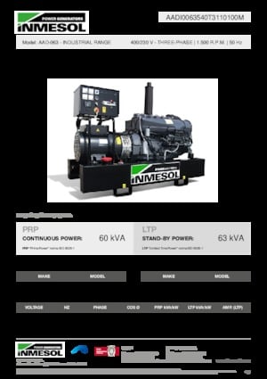Дизелови генератори INMESOL AAD-063