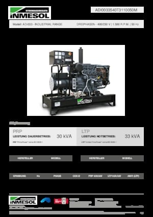 Дизелови генератори INMESOL AD-033