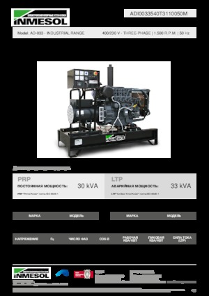 Дизелови генератори INMESOL AD-033