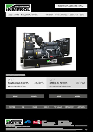 Дизелови генератори INMESOL AD-095