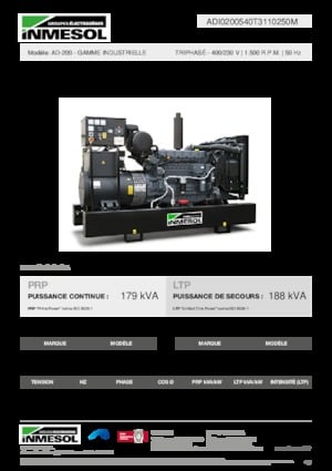 Дизелови генератори INMESOL AD-200
