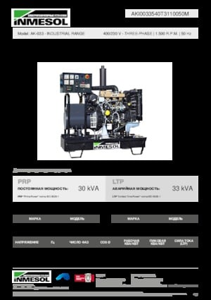 Дизелови генератори INMESOL AK-033