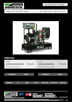 Дизелови генератори INMESOL AL-18