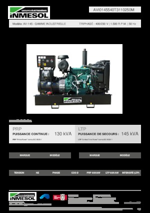 Дизелови генератори INMESOL AV-145