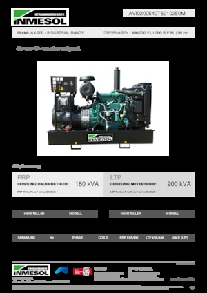 Дизелови генератори INMESOL AV-200