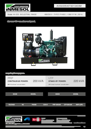 Дизелови генератори INMESOL AV-220