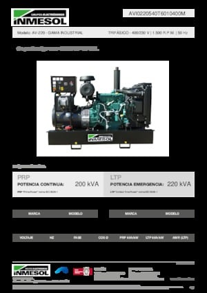 Дизелови генератори INMESOL AV-220