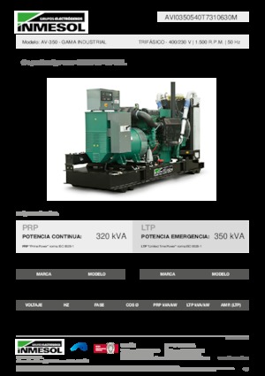 Дизелови генератори INMESOL AV-350