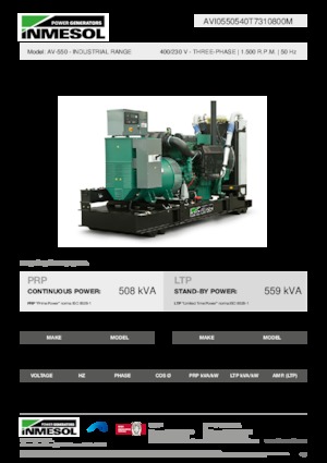 Дизелови генератори INMESOL AV-550