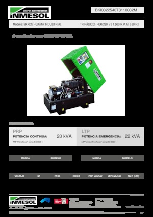 Дизелови генератори INMESOL BK-022