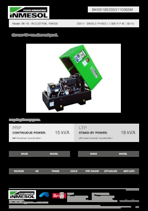 Дизелови генератори INMESOL BK-18