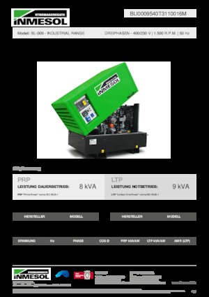 Дизелови генератори INMESOL BL-009