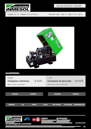 Дизелови генератори INMESOL BL-10