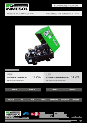 Дизелови генератори INMESOL BL-14