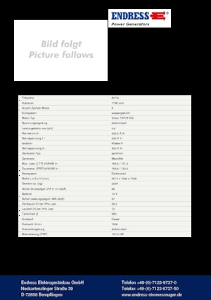 Дизелови генератори Endress ESE 165 VW/AS