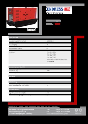 Дизелови генератори Endress ESE 180 JW/RS