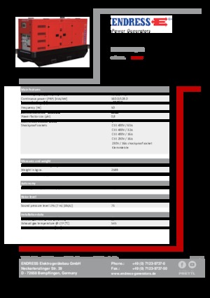 Дизелови генератори Endress ESE 180 JW/RS